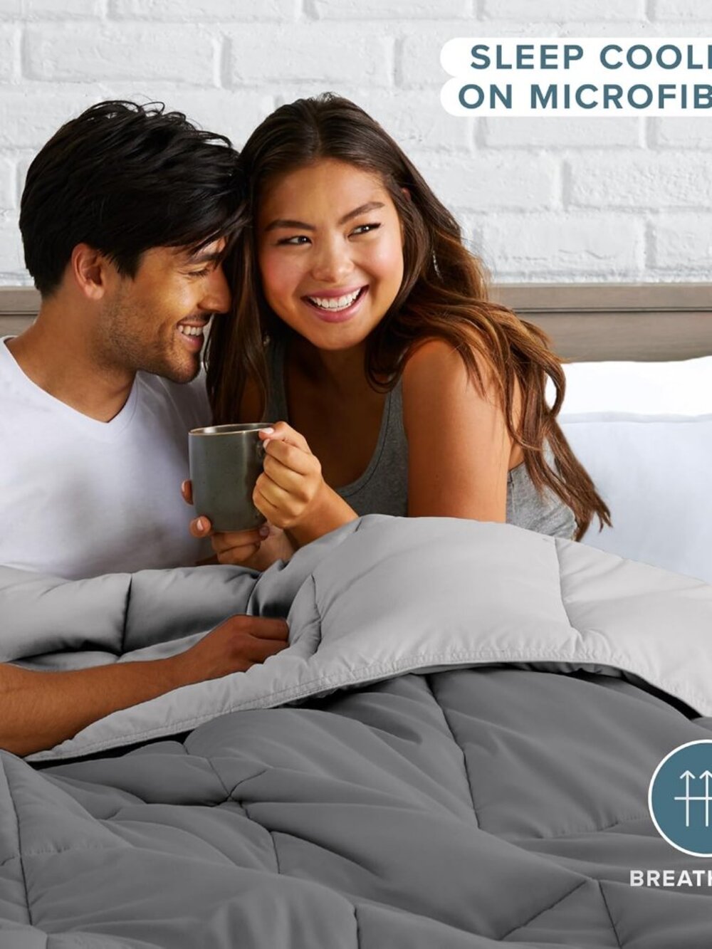3- NIB Bare Home Oversized Queen Comforter - Reversible Goose Down Alternative - Picture 2 of 9